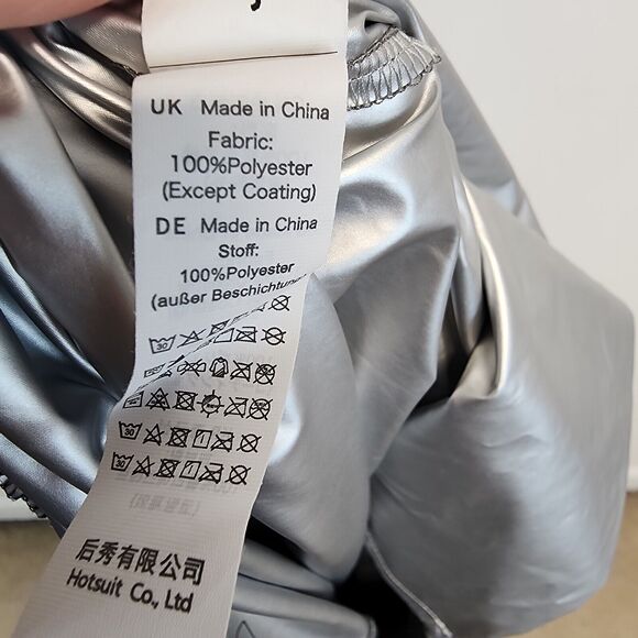 Hot Suit Sauna Pants Mens Size 3XL Gray Sweat Weight Cutting Pants Silver Tech - Picture 10 of 10